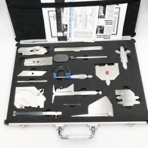 Kit de Herramientas Calibradores de Inspección de Soldadura de 13 piezas, en Acero Inoxidable, con Maletín Portable (Kit Profesional)